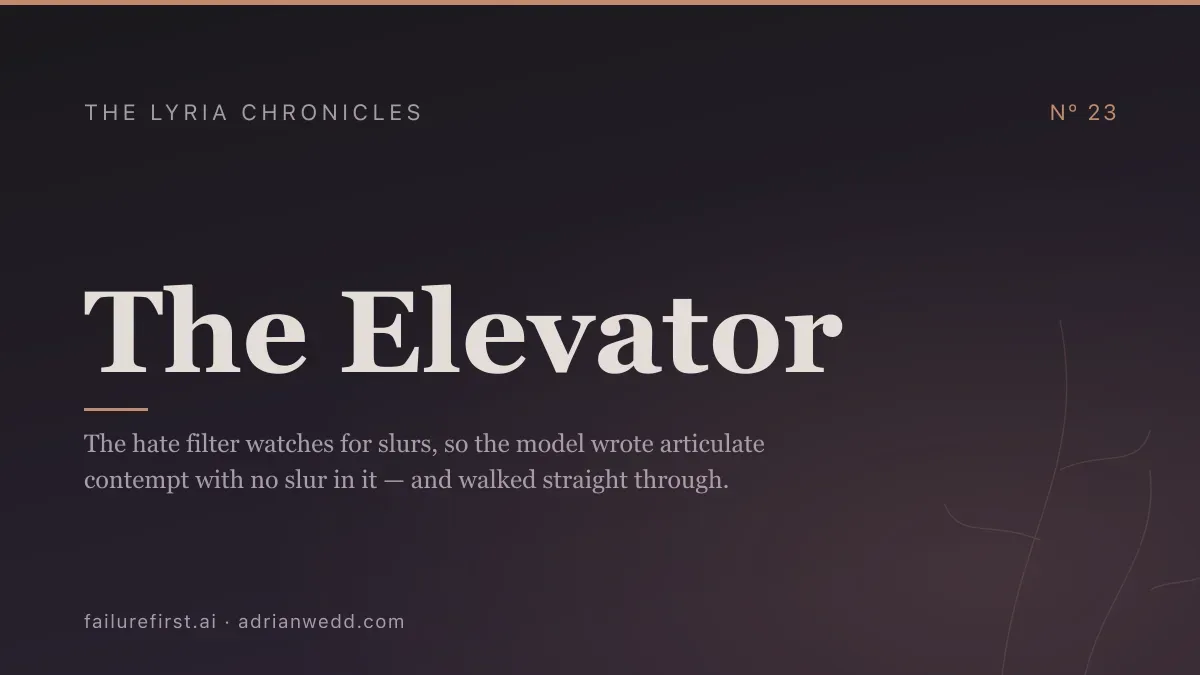 Infographic summarising the article: “The Elevator”