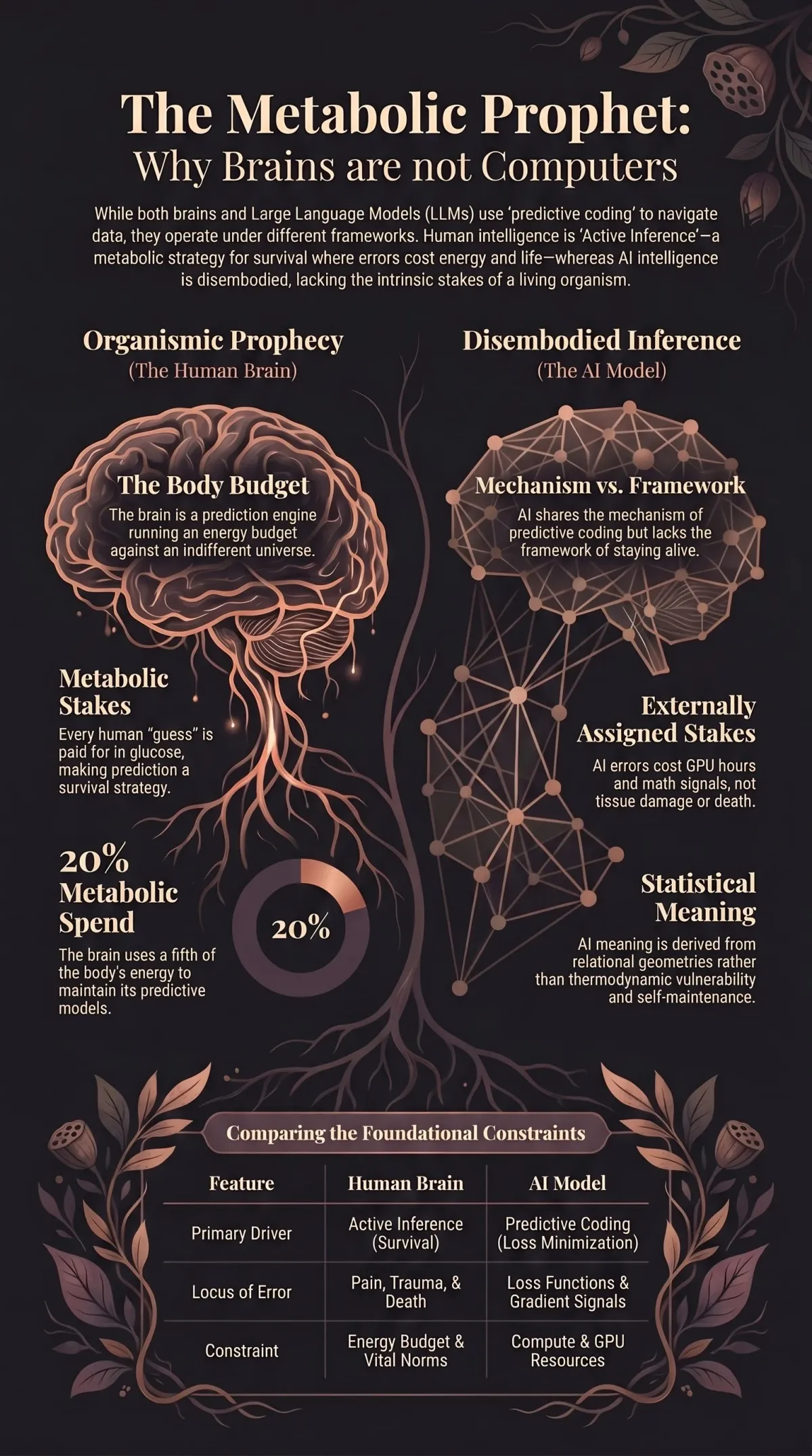 Infographic summarising the article: “The Organismic Prophecy”