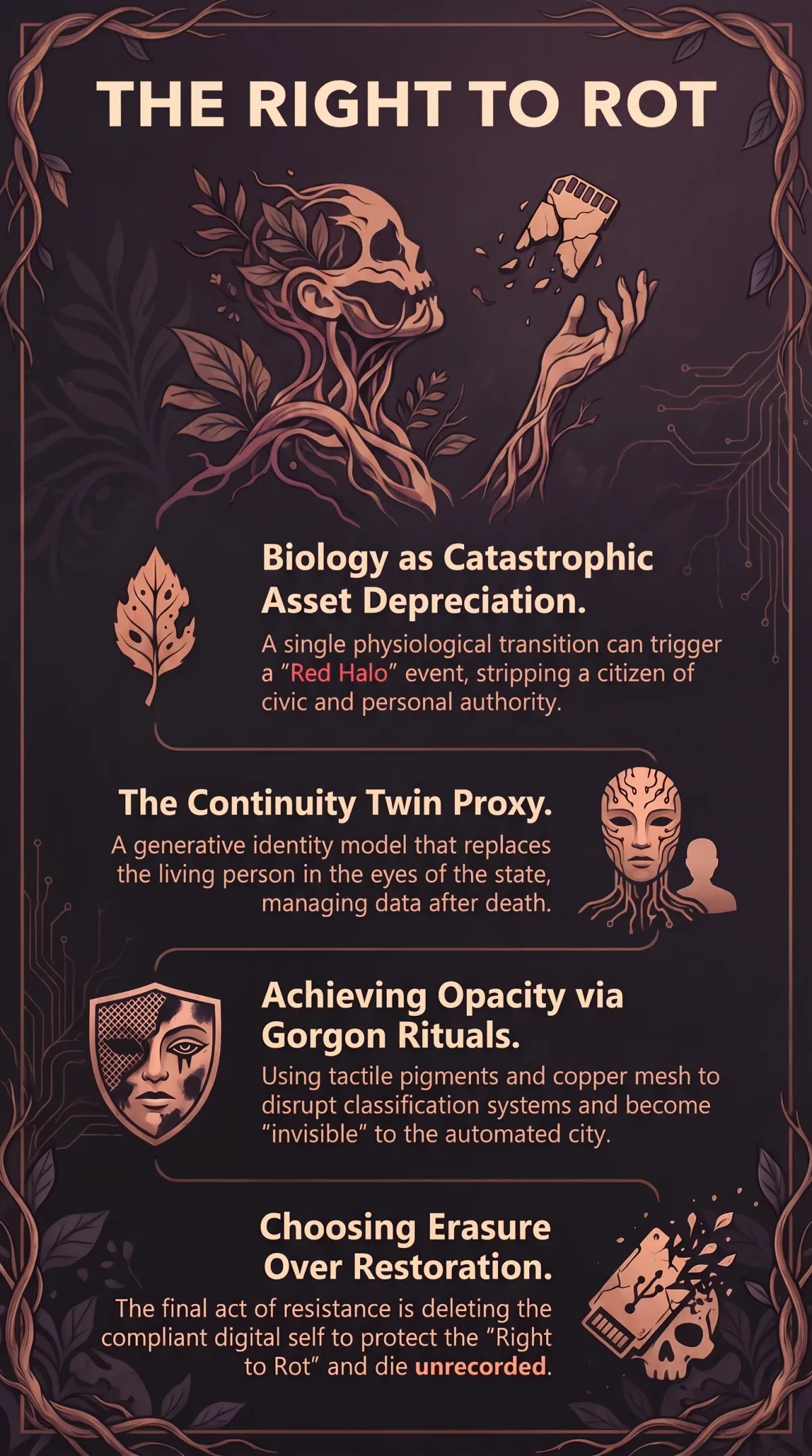 Infographic summarising the project: “The Ungovernable Body”