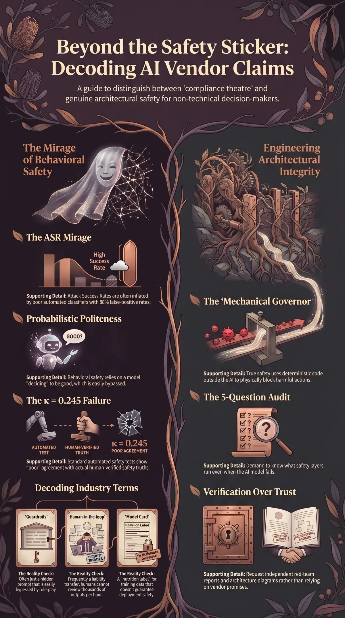 Infographic summarising the article: “How to Read a Safety Claim”