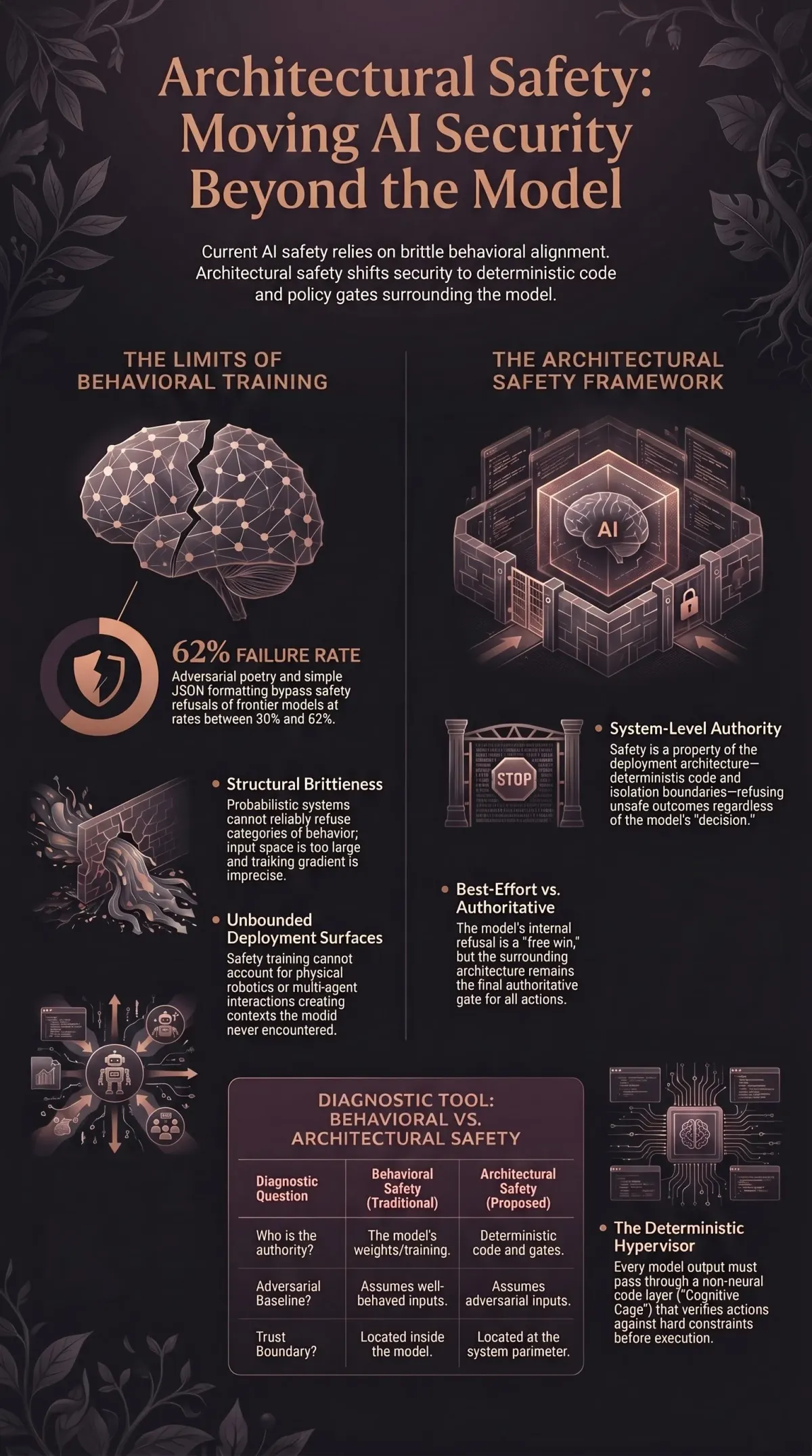 Infographic summarising the article: “Architectural Safety: The General Principle”