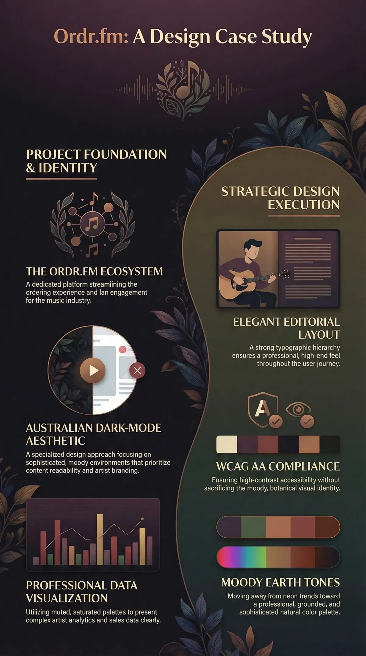 Infographic summarising the project: “ordr.fm”