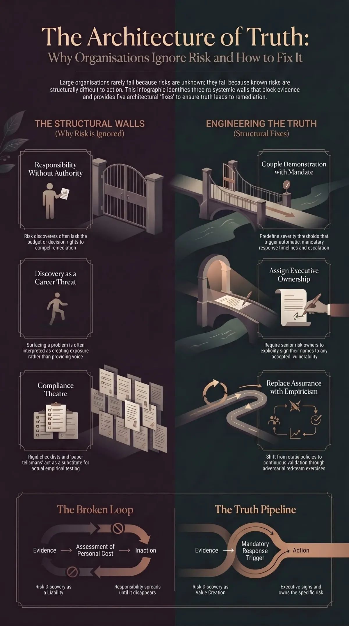 Infographic summarising the project: “Why Demonstrated Risk Is Ignored”