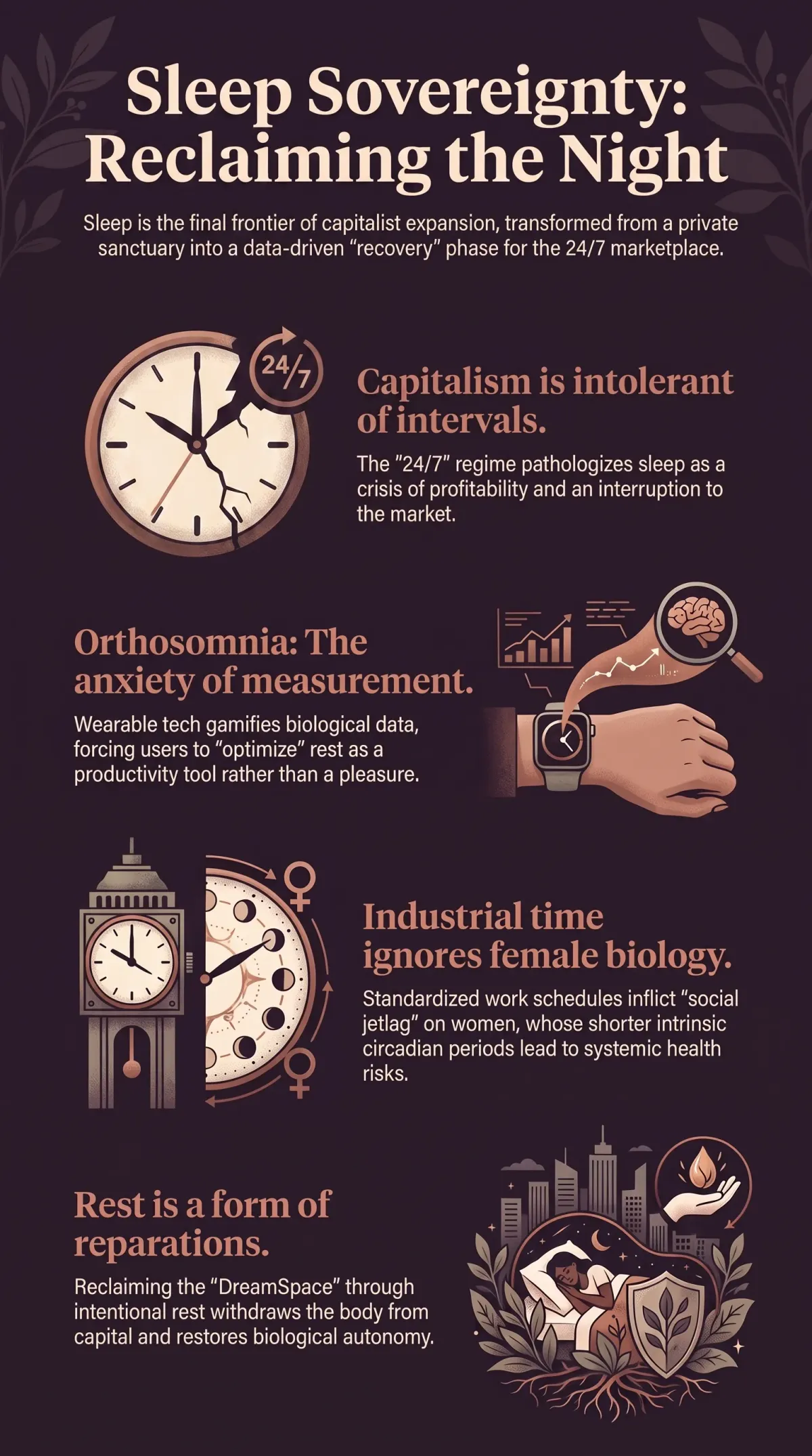 Infographic summarising the article: “Sleep Sovereignty”
