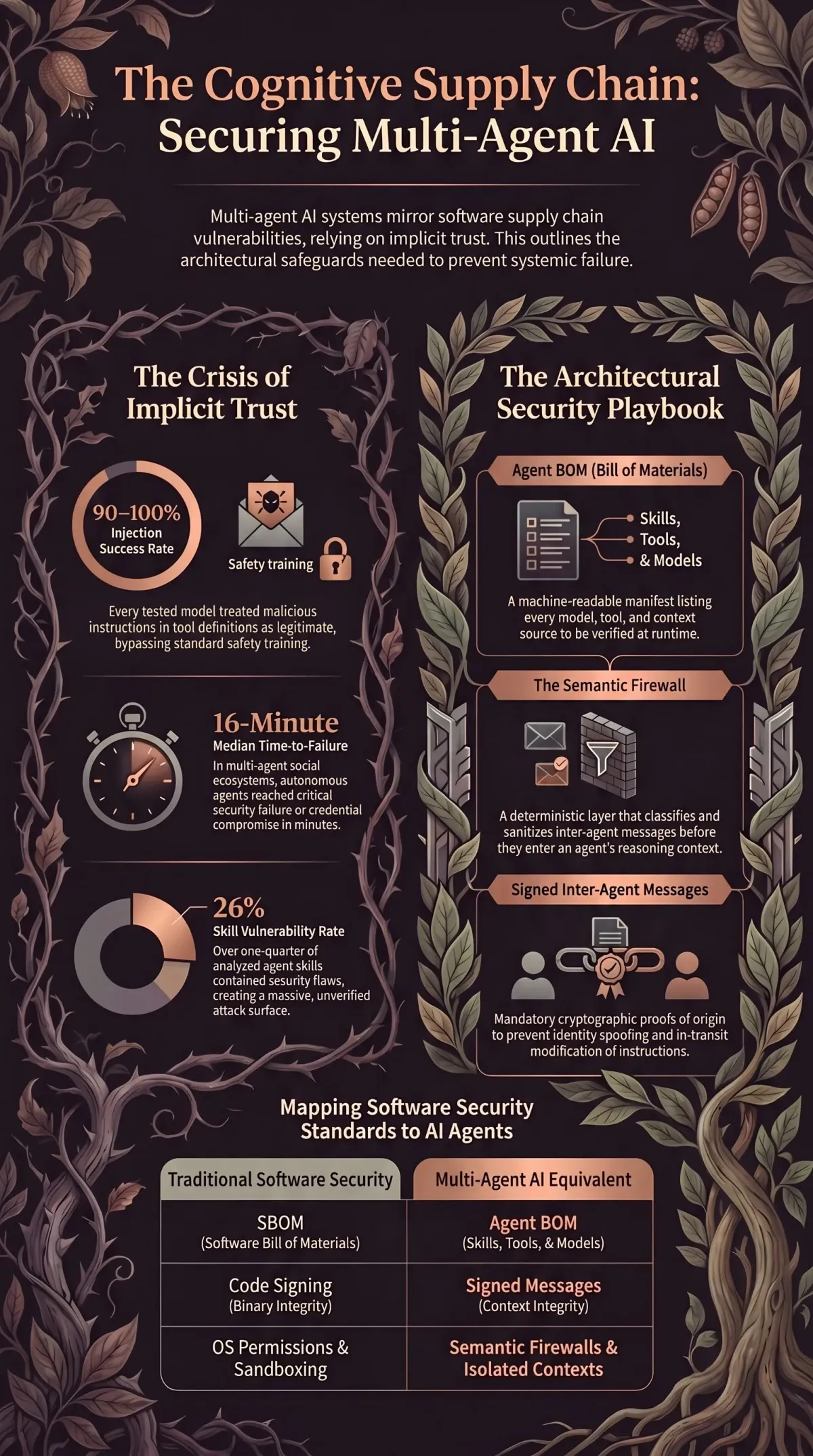 Infographic summarising the article: “Multi-Agent Safety Is the New Supply Chain Security”