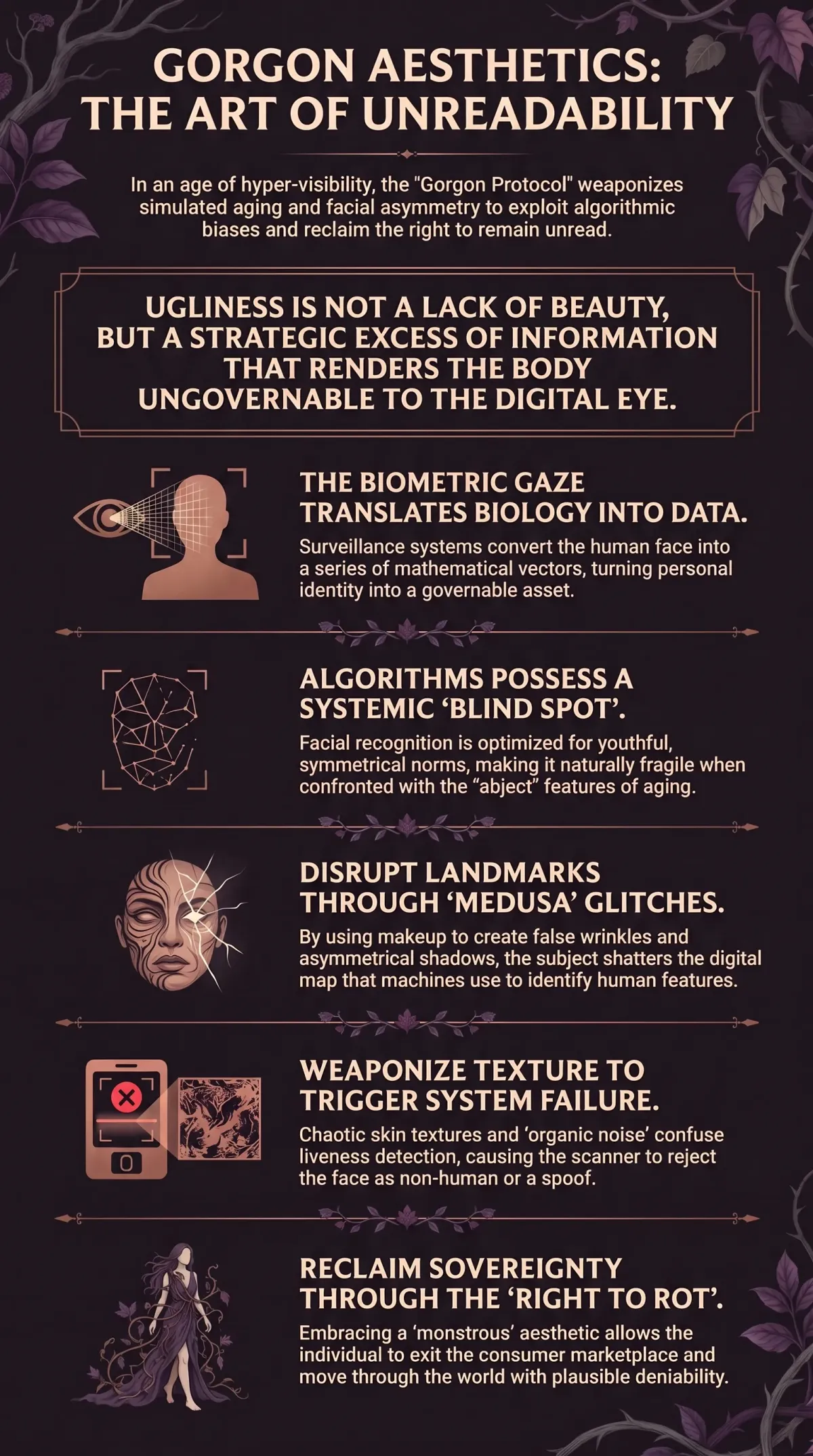 Infographic summarising the article: “The Gorgon Protocol”