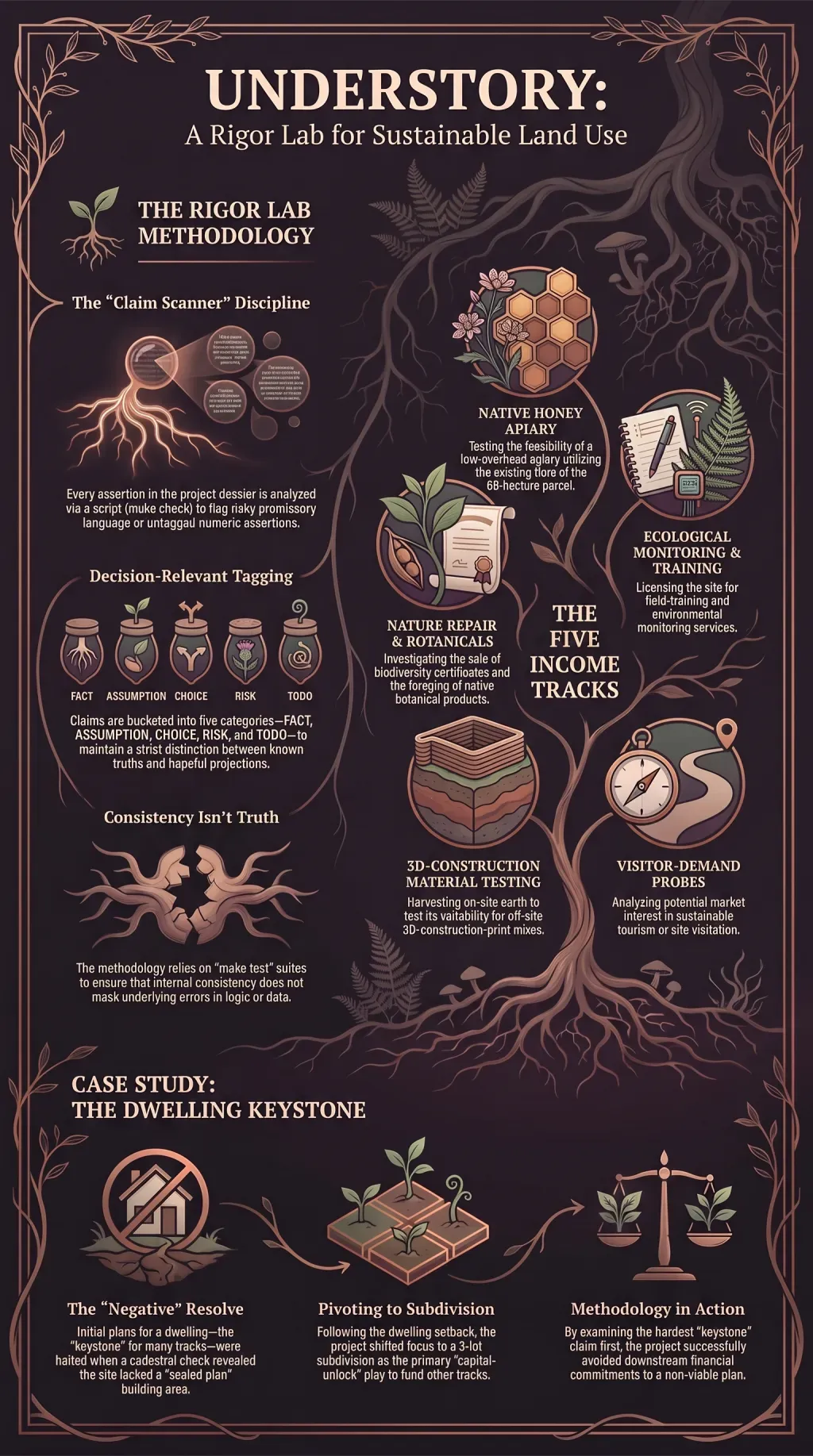 Infographic summarising the project: “Understory”