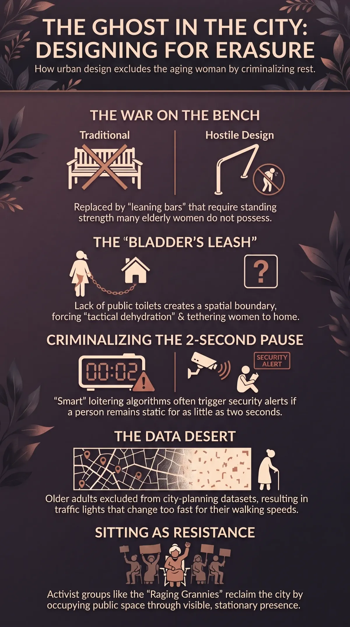 Infographic summarising the article: “The Ghost in the City”