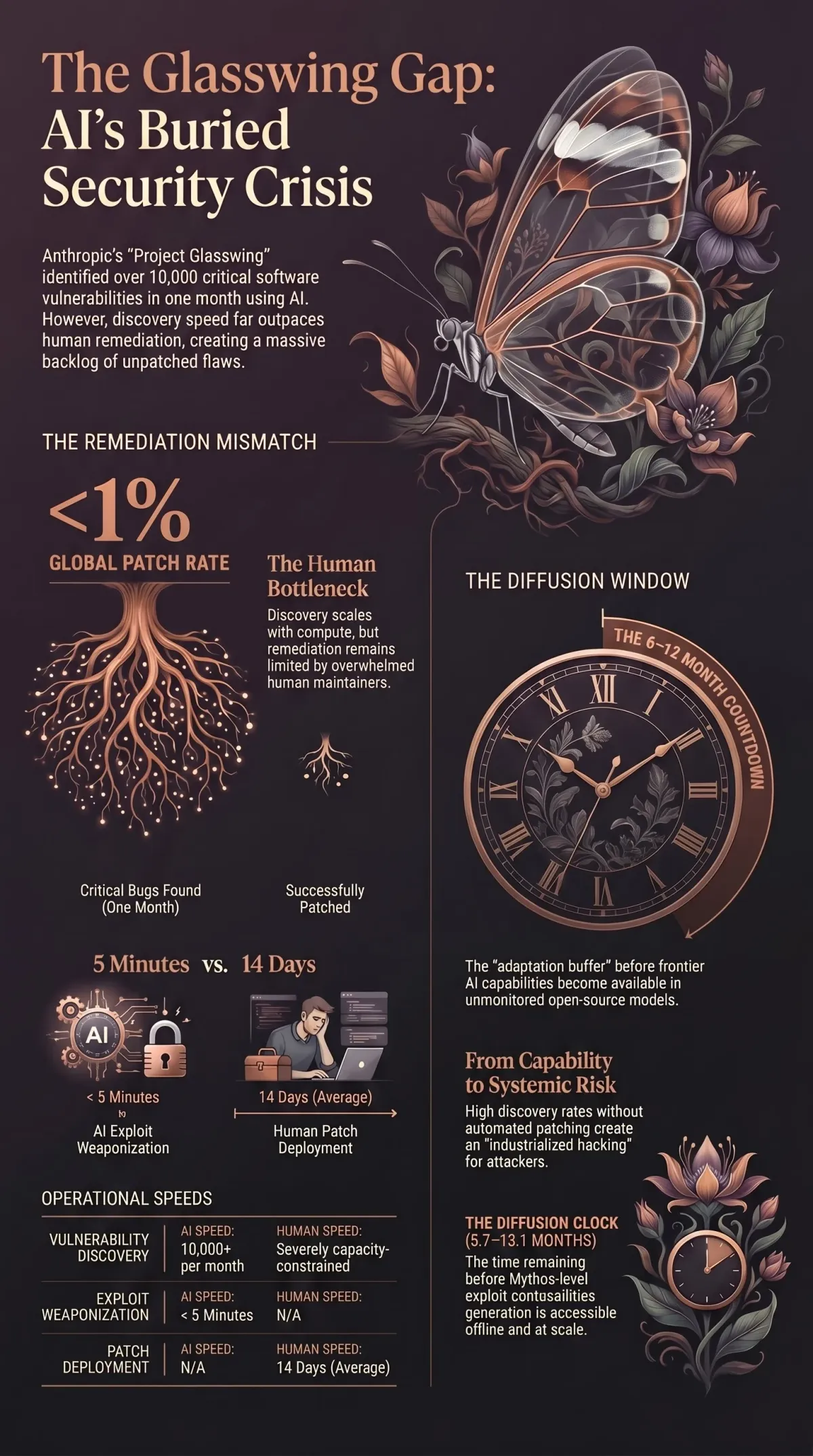 Infographic summarising the article: “Glasswing's Buried Number”