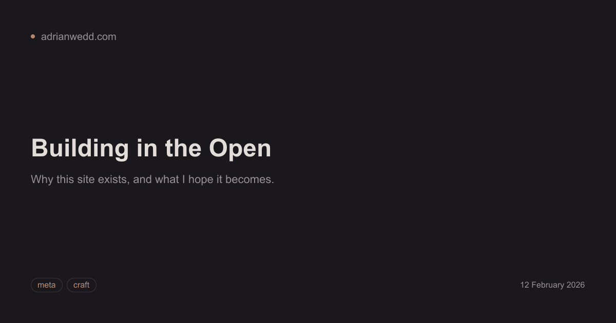 Building in the Open