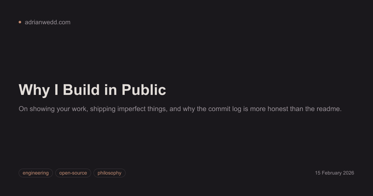 Why I Build in Public
